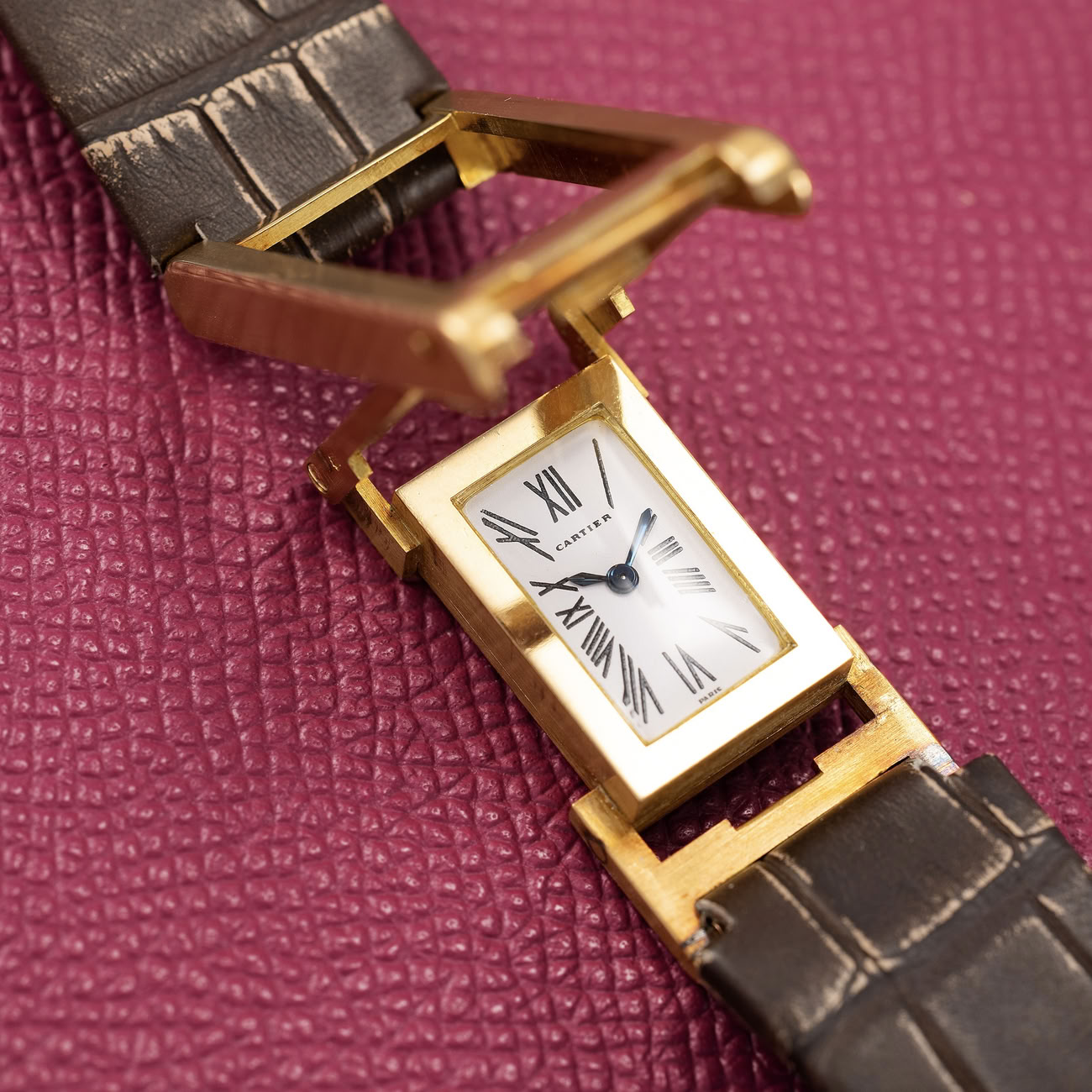 A unique yellow-gold "Deck Chair" from the 1970s