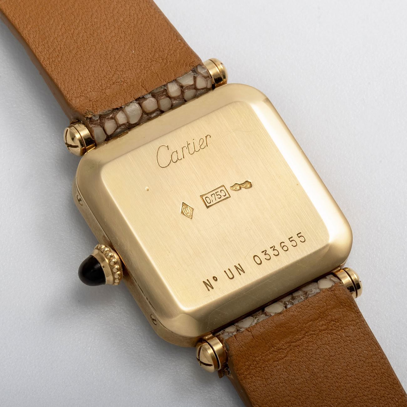 The Tank caseback - engravings and hallmarks