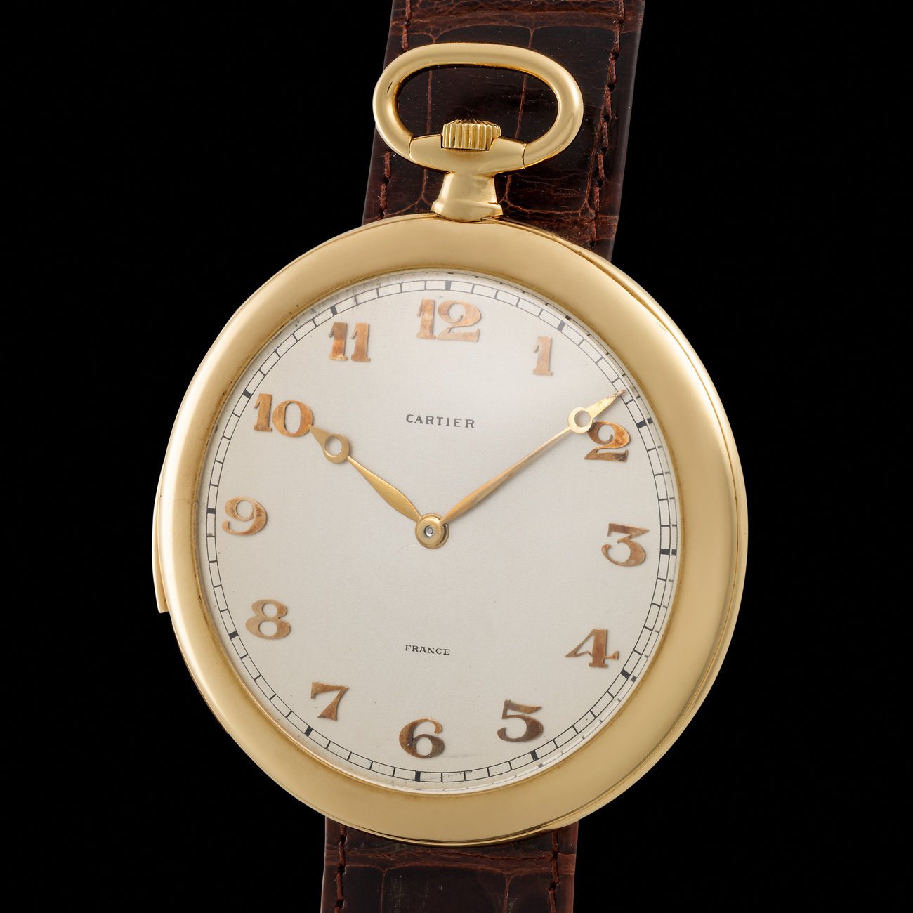 Lot 141 - A converted minute-repeater pocket watch in yellow gold from the 1920s, originally crafted by European Watch & Clock Co.