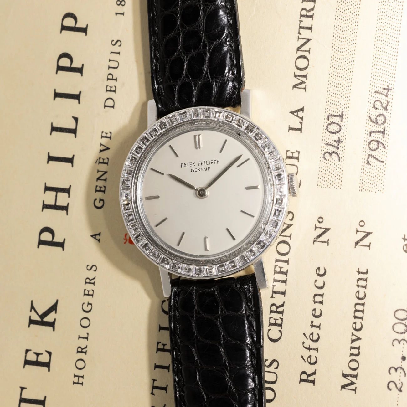 Lot 175: Patek Philippe “Joallerie” Calatrava (ref. 3401)