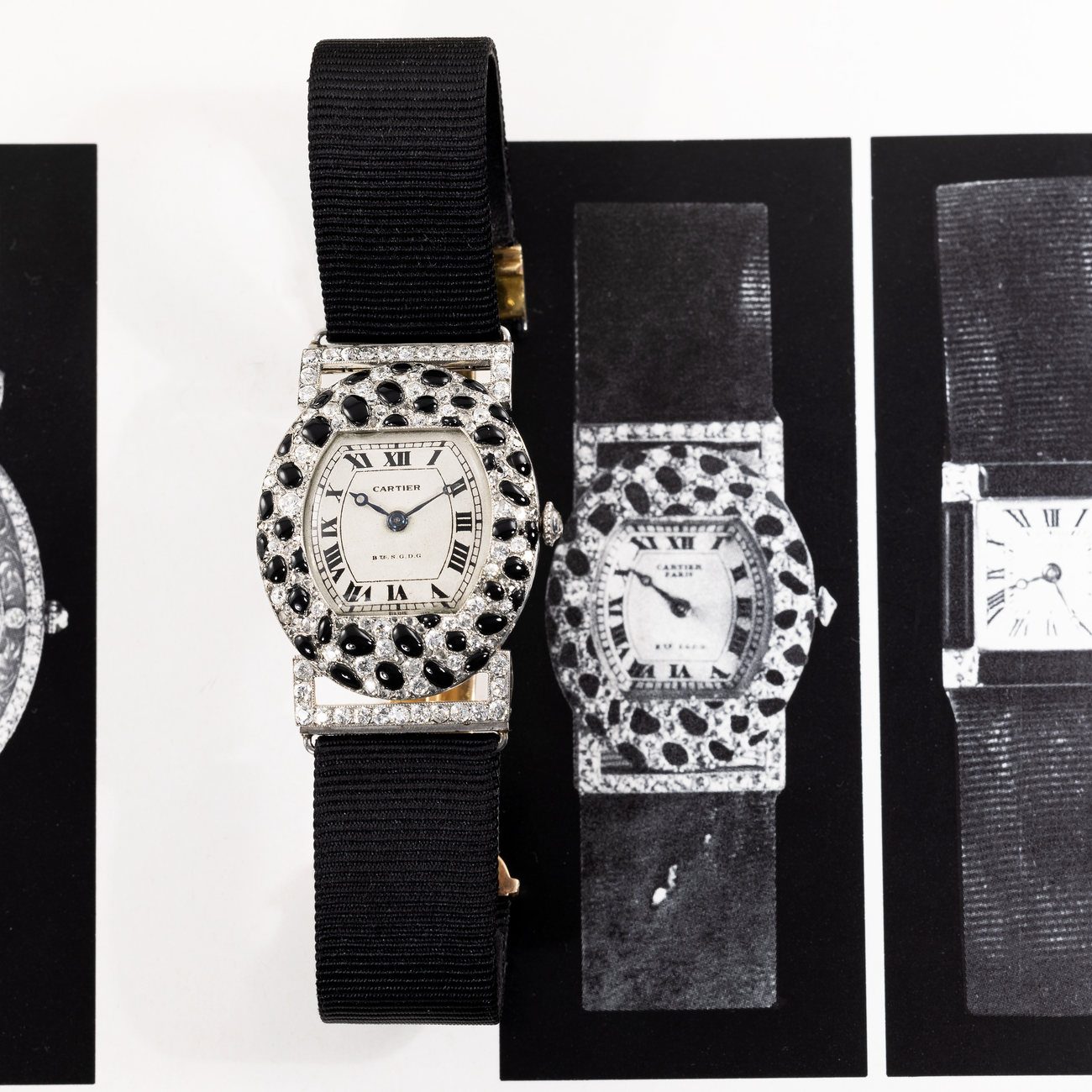 A unique piece Cartier dating 1917, Panthere prototype wristwatch in platinum with diamonds and onyx. Accompanied by its original archive picture featured in the book Le Temps de Cartier. If this isn't a museum piece, what is? consigned during the Miami Show, and to be featured in our upcoming Exclusive Timepieces auction.