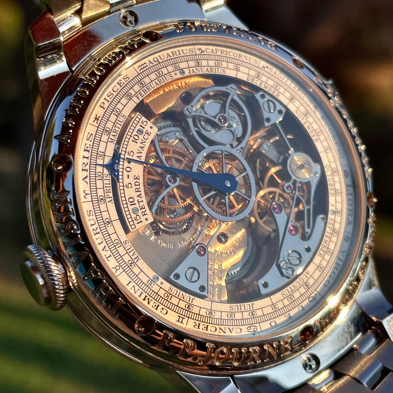 F.P. JOURNE Astronomic Souveraine. An Astronomical Watch With 18 Functions and Complications, With All Settings by the Crown, in Steel