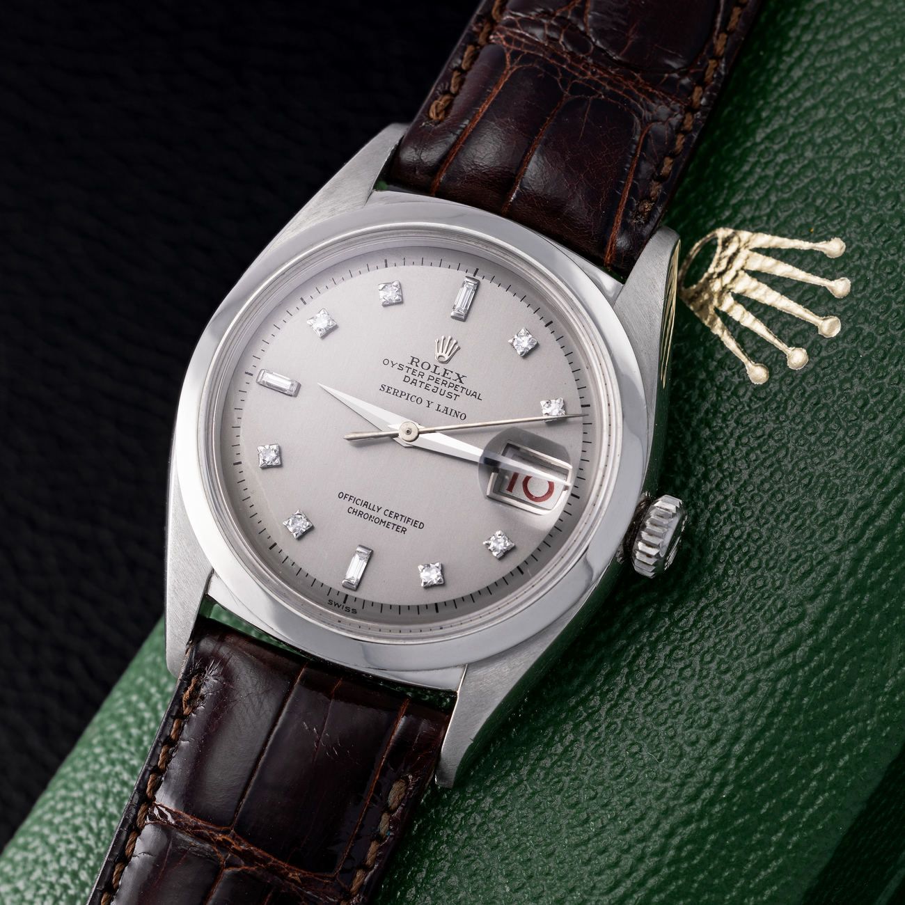 A Unique Platinum Rolex Datejust “Ovettone” 6304 Cover